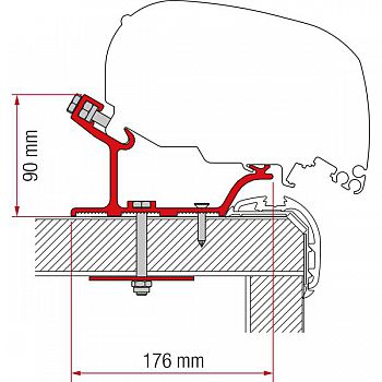 Adapter Markise F65L und F80S für Kit Carthago Malibu 400 cm