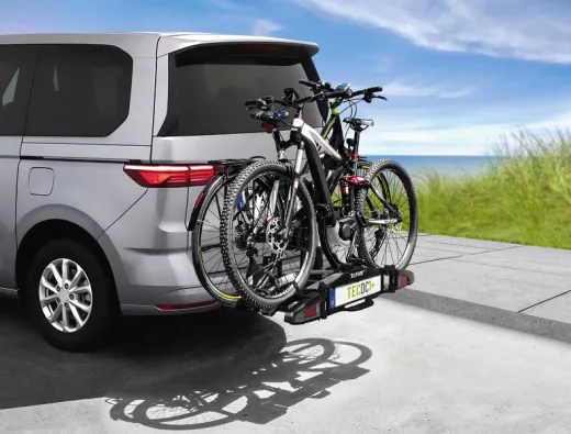 Fahrradträger TECDC1+ für Anhängerkupplung, für 2 Räder, schwarz