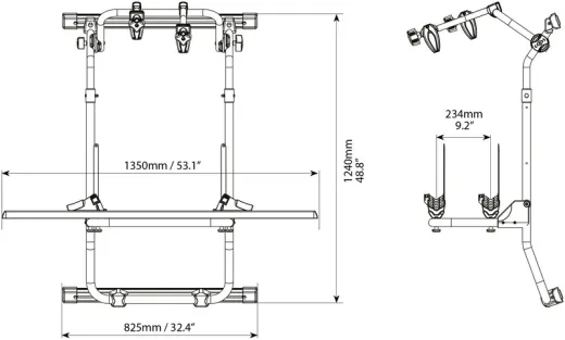 Fahrradträger TREMONT f. 2 Räder für Ducato,Jumper,Boxer, Traglast45kg