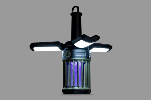 Faltbare Lichtarme mit integrierter Insektenvernichter-Funktion