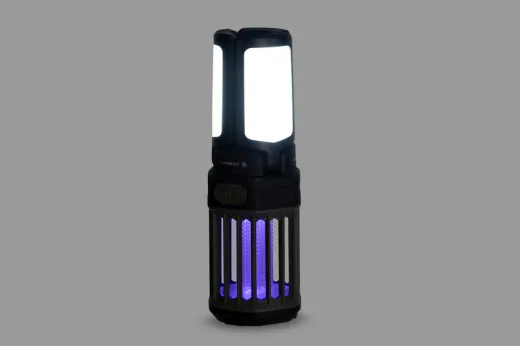 Faltbare Lichtarme mit integrierter Insektenvernichter-Funktion