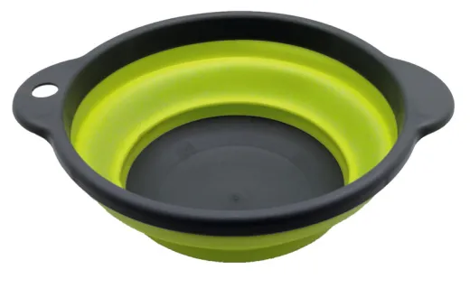Faltbare Schüssel Ø20cm H3,5/9cm, grau/lime