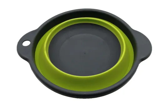 Faltbare Schüssel Ø20cm H3,5/9cm, grau/lime