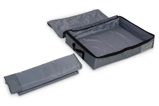 Faltbox HOLIDAY TRAVEL 2er Set,grau-meliert, B60xT45xH13cm, Einlegebod