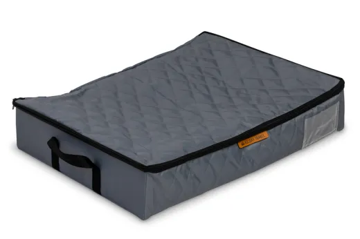 Faltbox HOLIDAY TRAVEL 2er Set,grau-meliert, B60xT45xH13cm, Einlegebod