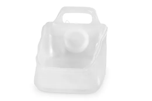 Faltkanister 10L,transparent, 23x21x36cm,Öffnung 3cm,Deckel weiß