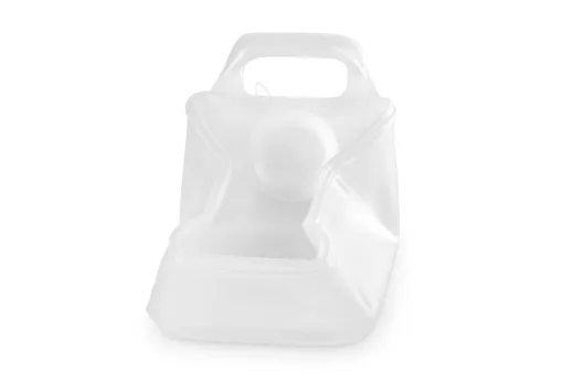 Faltkanister 10L,transparent, 23x21x36cm,Öffnung 3cm,Deckel weiß