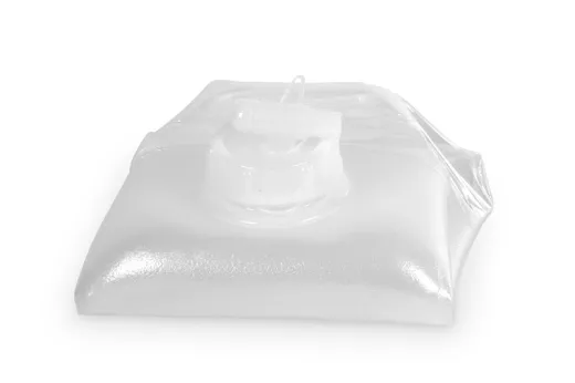 Faltkanister 10L,transparent, 23x21x36cm,Öffnung 3cm,Deckel weiß