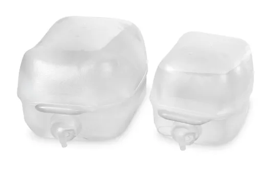 Faltkanister 10L,transparent, 23x21x36cm,Öffnung 3cm,Deckel weiß