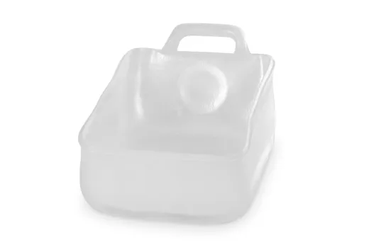 Faltkanister 10L,transparent, 26x23x40cm,Öffnung 3cm,Deckel weiß