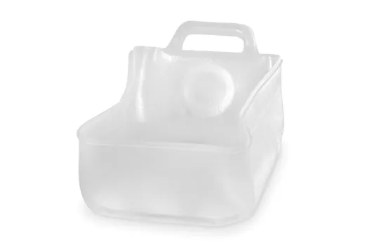 Faltkanister 10L,transparent, 26x23x40cm,Öffnung 3cm,Deckel weiß