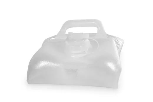 Faltkanister 10L,transparent, 26x23x40cm,Öffnung 3cm,Deckel weiß