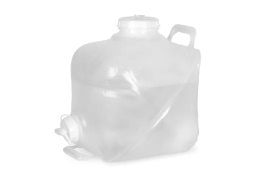 Faltkanister 20L,transp., 32x28x27cm,Hahn+Reinigungsöffnung groß blau