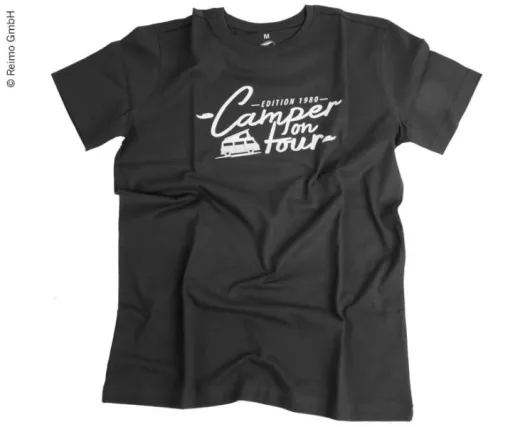 Farbe Dunkelgrau, Motiv Camper on Tour