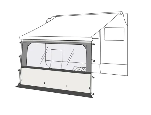 FIAMMA BLOCKER PRO 250 Frontteil mit Panorama-Fenster