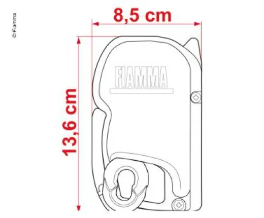 Fiamma Markise F45S 3,75m Royal Grey, Gehäuse deep black