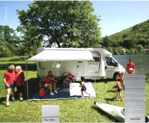 Fiamma Markise F45S 3,75m Royal Grey, Gehäuse weiß