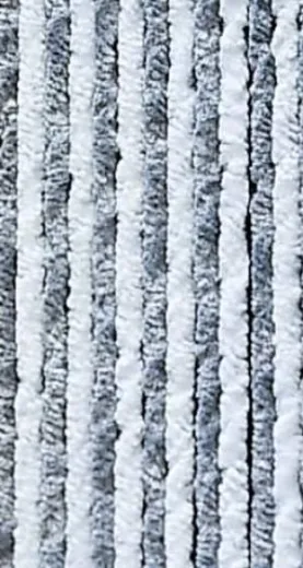 Flauschvorhang 100x200cm grau/weiß für Vorzelt- oder Balkontüren
