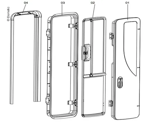 Fliegenschutz kpl. CaraD-R + RF für RM-Tür