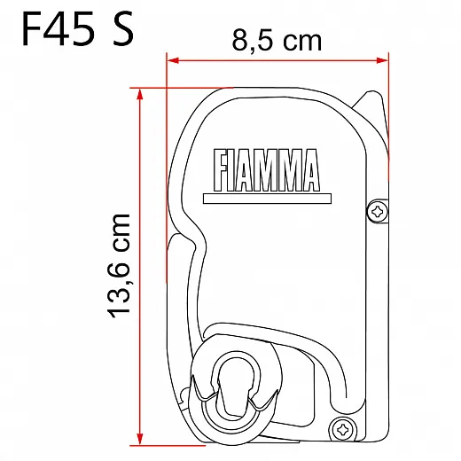 Fiamma Markise F45S 3,75m Royal Grey, Gehäuse weiß