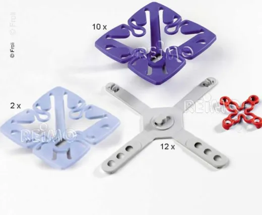 Froli Bettsystem Star Zusatzpaket 12 Elemente + 12 Fußkreuze + 2 Spannkreuze