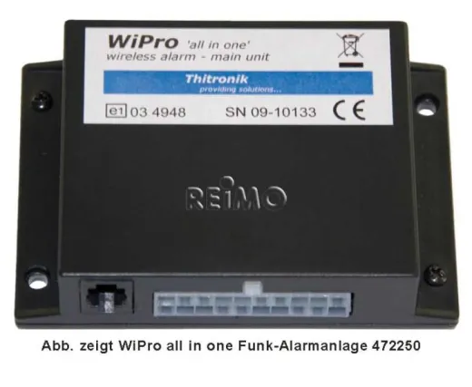 Funk-Alarm WiPro 'all in one' als vormontierter Einbaukit Für Iveco Daily ab 2006