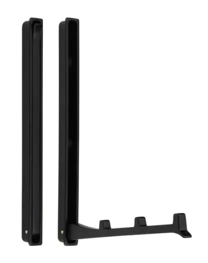 Garderoben-Klapphaken - Zweifach - Schwarz matt