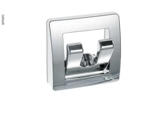 Garderobenhaken, Chrom, klappbar, mit 2 Haken, 58x58x13mm, lose