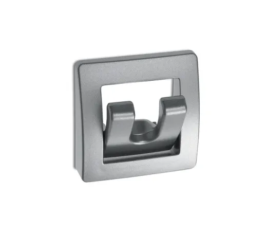 Garderobenhaken, silber-matt, klappbar, mit 2 Haken, 58x58x13mm, SB-verpackt