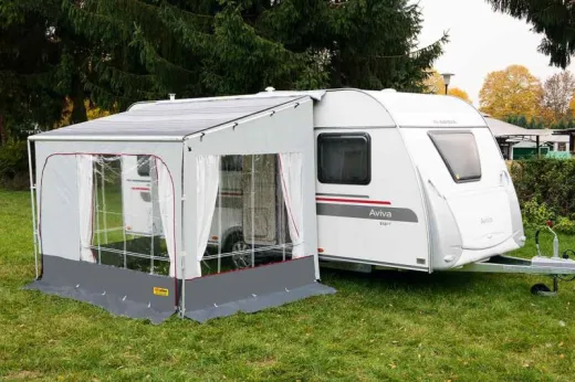 Gardinenset für Vorderwand Fiamma Caravanstore 310 weiß - für 47563