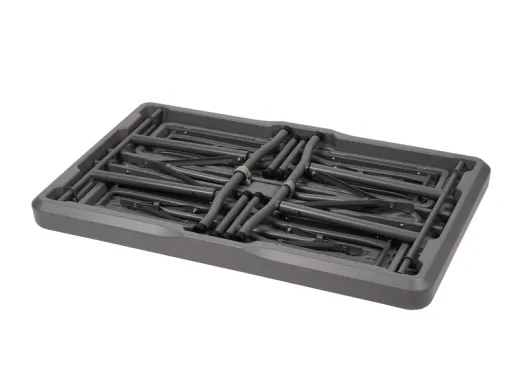 Garnitur EASY - Tisch 105x65cm u. 2 Bänke 84,5x20cm, grau. Biertischgarnitur Easy - Flach verstaubar