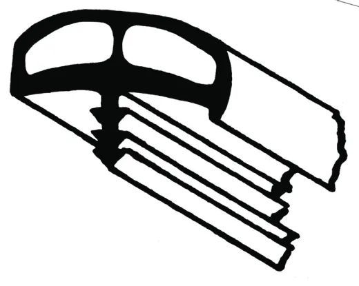 Gepolsterter Umleimer (mittelgrau)5m