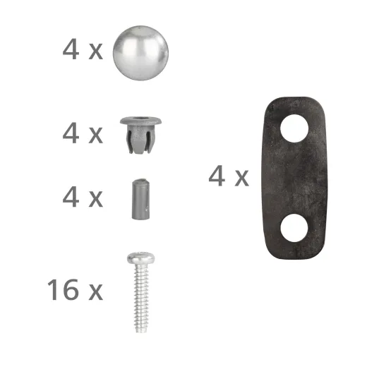 Griff ohne Klappgestänge - grau für Heki 1