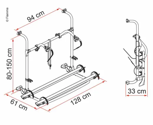 Heckträger Carry Bike Pro Autotrail, max. Traglast 40kg