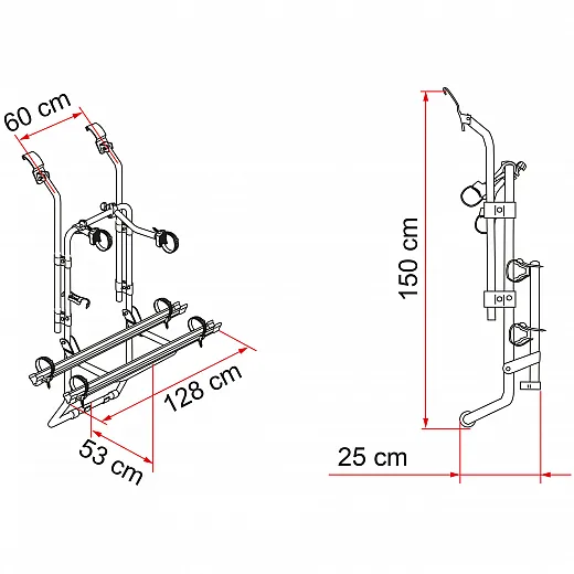 Fahrradträger Carry Bike Ford Bj.2000-2012 f. 2 (max. 3) Räder