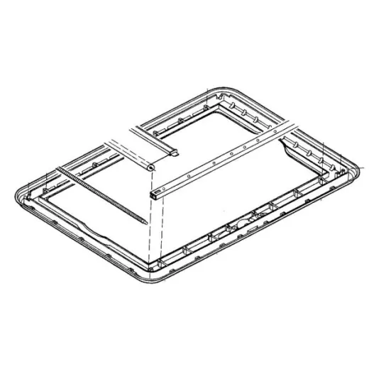 Innenrahmen ohne Anbauteile - elfenbein für Heki 1