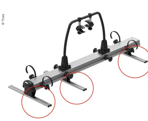 Installations-Set für VeloSlide, 70cm Montageschienen (3 Stück)