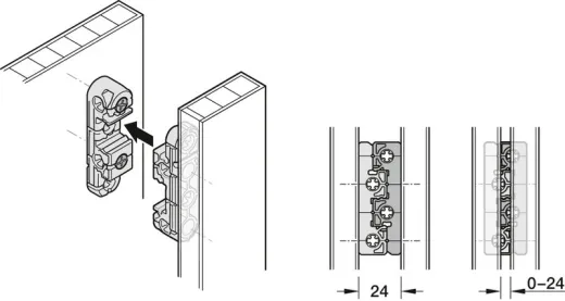 Ixconnect-Möbelverbinder schwarz 250Stk. Universalverbinder