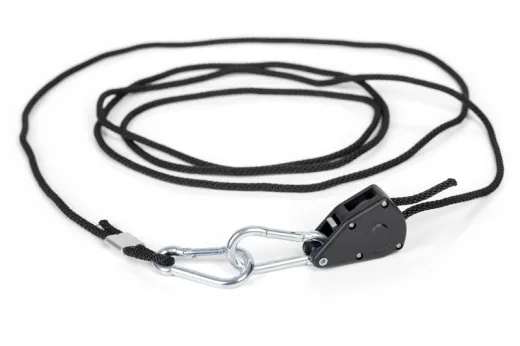 JetRope Schnellspannschnur mit Karabinerhaken, Länge 2m Ø4mm, schwarz