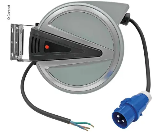 Kabeltrommel automatik 15m 16A 3x2,5mm² mit Aufrollautomatik und mit CEE-Stecker