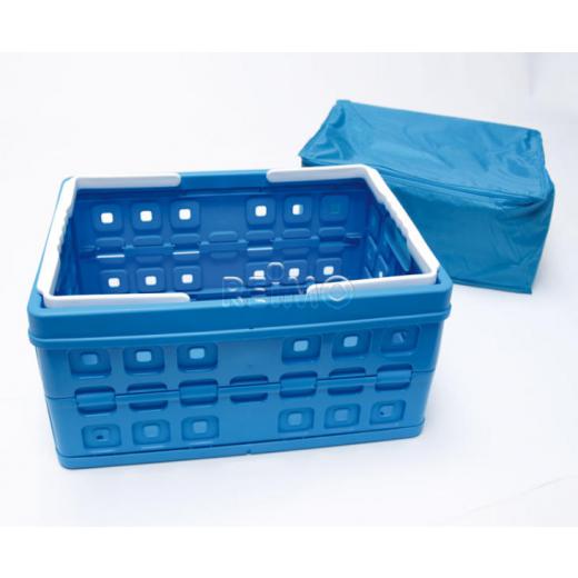 Klappbox 32L mit Kühltasche, blau/weiß