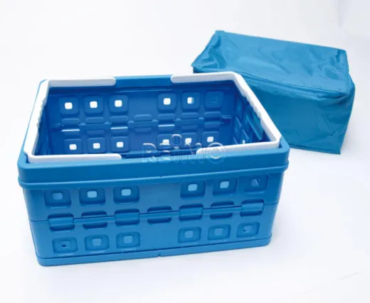 Klappbox 32L mit Kühltasche, blau/weiß