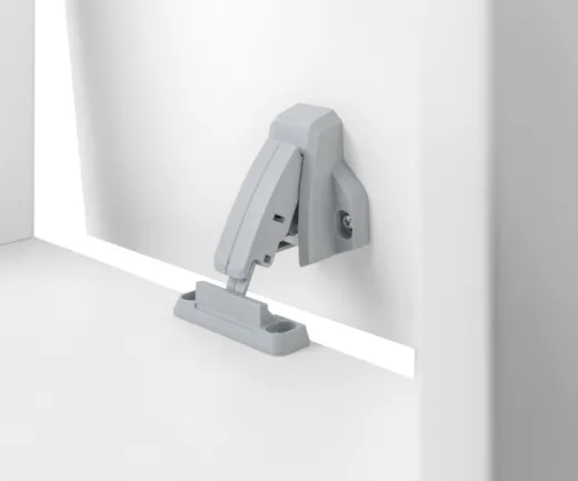 Klappenschloss Push Latch mit Schließblech, grau