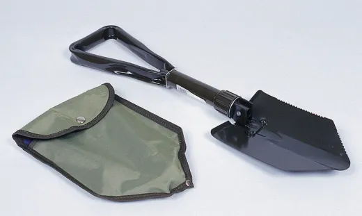 Klappspaten mit Säge, 2fach klappbar, Stahl lackiert