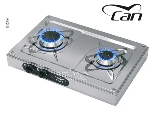 Kocher 2-flammig Edelstahl L44 x B29 x H9 cm