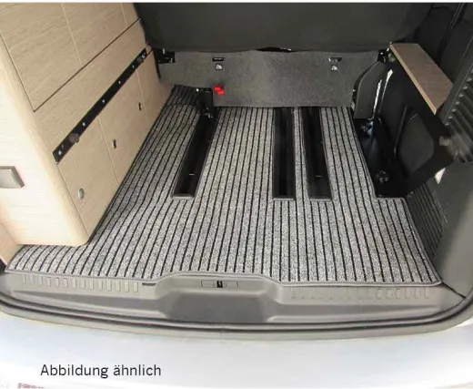 Kofferraum Teppich mit Schienen, Citroen Campster, anthrazit
