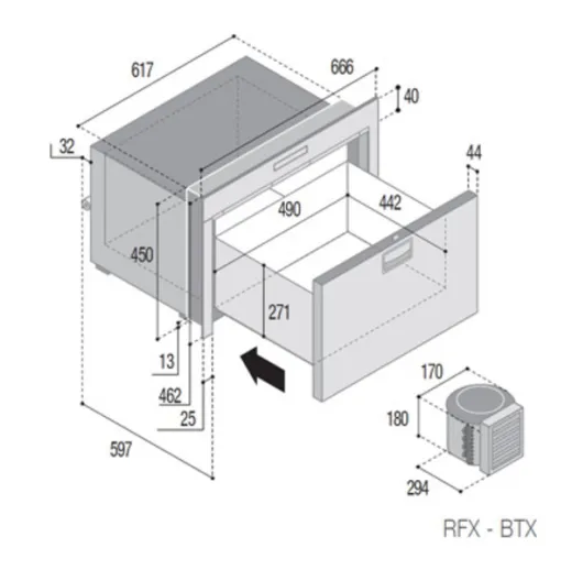Kühlschublade DW75RFX OCX