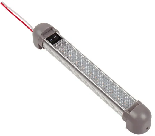 LED 12V Alu-Linienleuchte mit Ein/Aus Schalter, Länge: 225mm, 10 LEDs