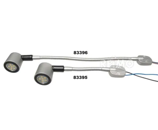 LED 12V Leseleuchte, 1W, mattsilber, 130mm, Festanbau SB