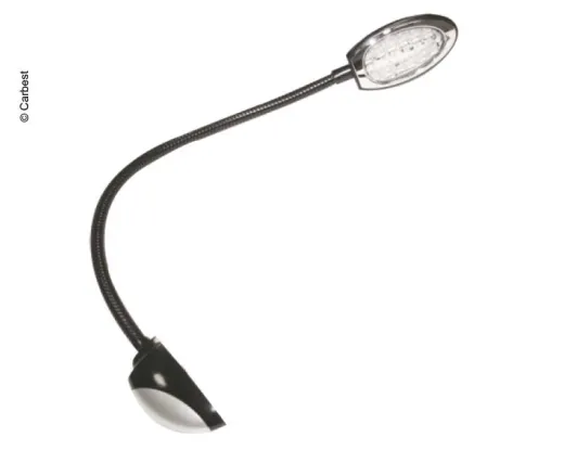 LED 12V Leseleuchte, schwarz/silber, 2,2 W, L 325mm, Anbau